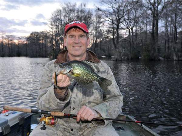 Mike Marsh caught this crappie at Greenfield Lake. It struck a  Bill Dance Swimmin' Image lure.