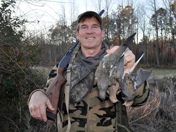 Mike Marsh with Three Doves Taken in Pender County Around New Year's Day