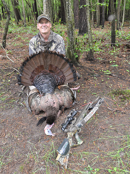 After years of frustration, Mike Marsh took a gobbler on Sunday, April 19, while hunting with a crossbow on private property in Pender County. While it was his first archery take of a gobbler, North Carolina legalized hunting with archery gear on private property Sunday several years ago. It is the only remaining Southeastern State that does not allow Sunday gun hunting after Virginia legalized Sunday hunting last year.